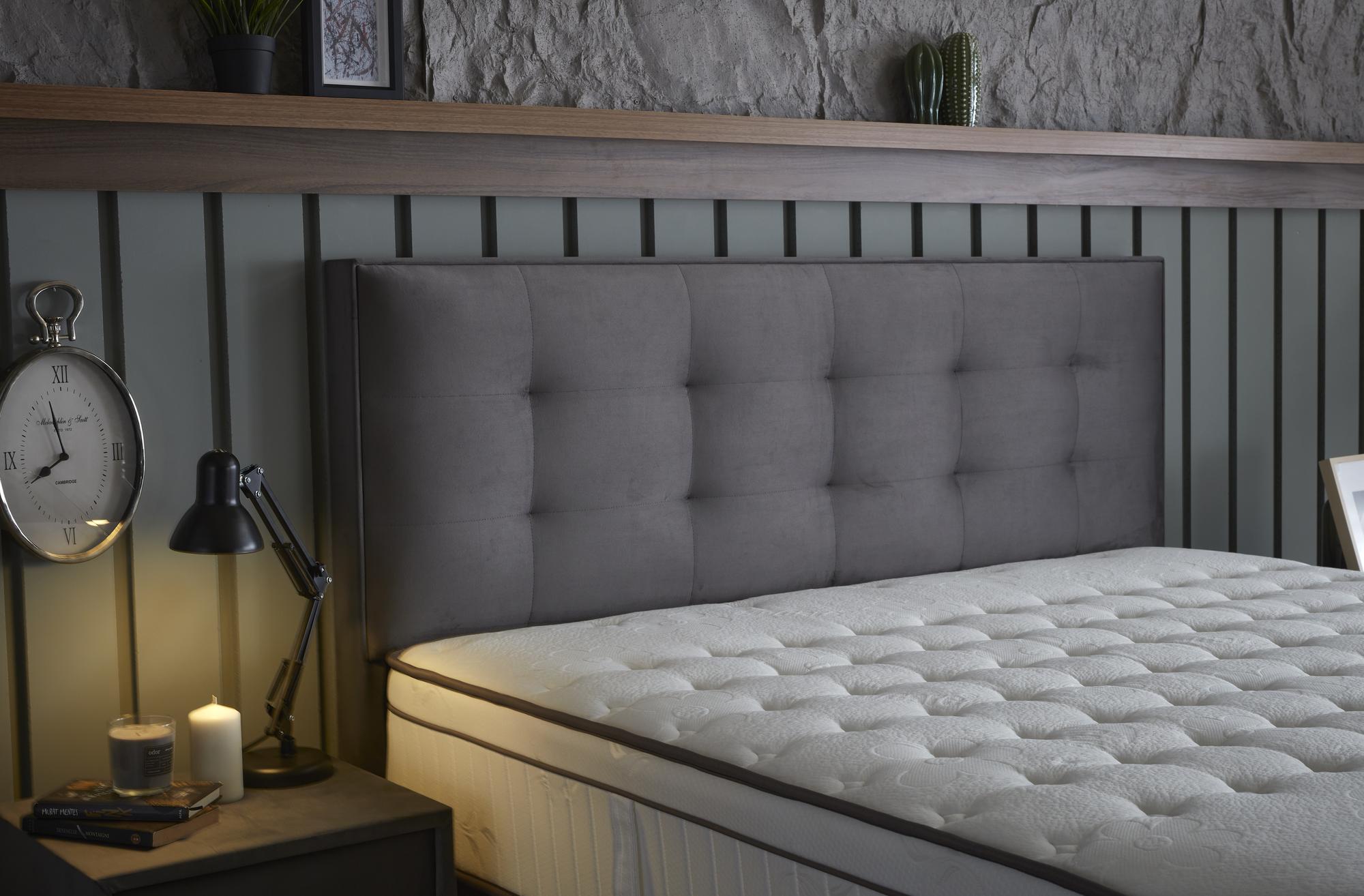 Boxspringbett 'ModeBedd' SkyBedd mit ergonomischer Matratze und integriertem Stauraum, kombiniert Pro Balance Spring Technology mit Softschaum. Geeignet für stresslindernden Schlaf.