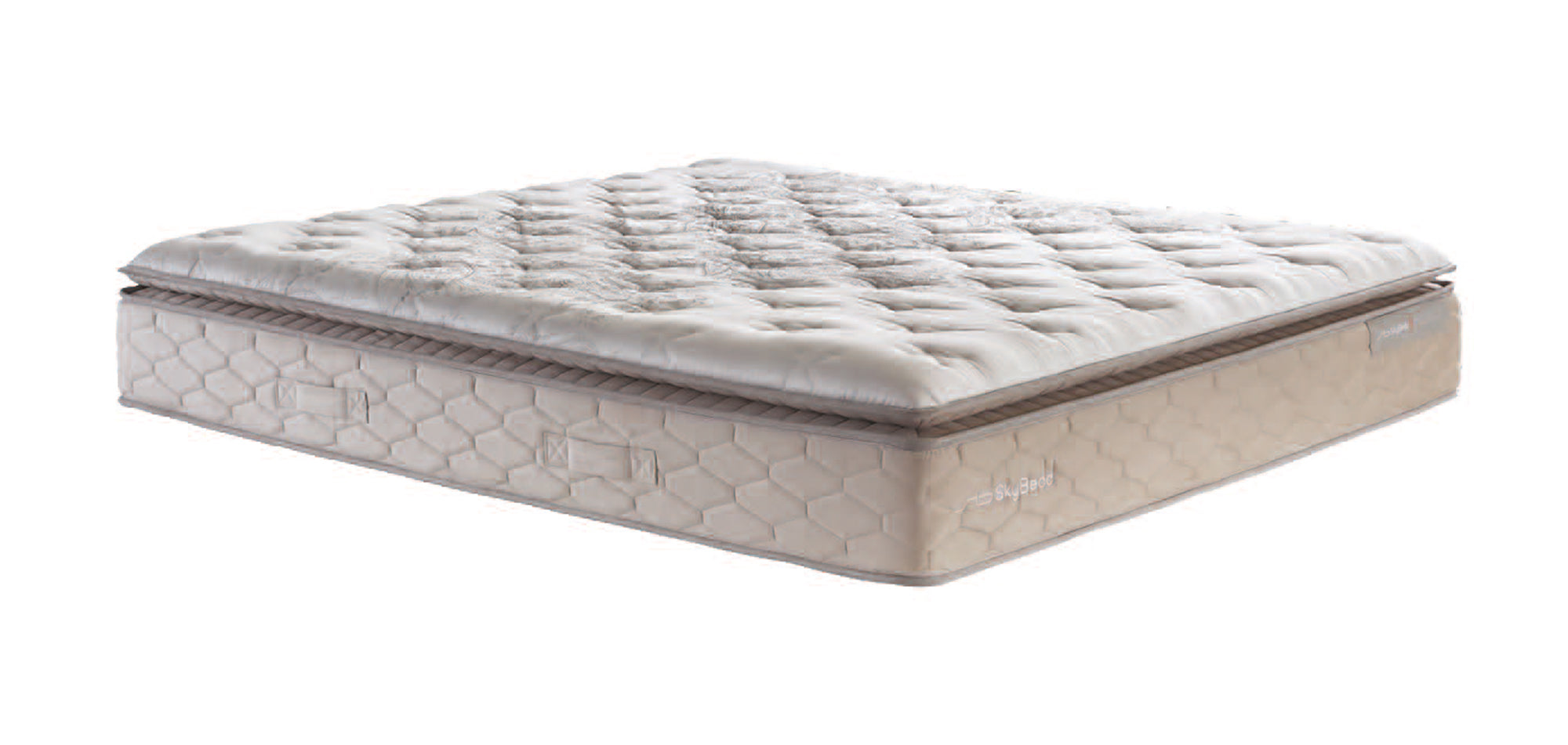 DolceBedd Matratze von SkyHome24.de, ergonomisch und komfortabel, ideal für kühlen Schlaf, passend für Boxspringbetten, bietet günstige Erholung durch innovative Federtechnologie und weichen Schaumstoff.