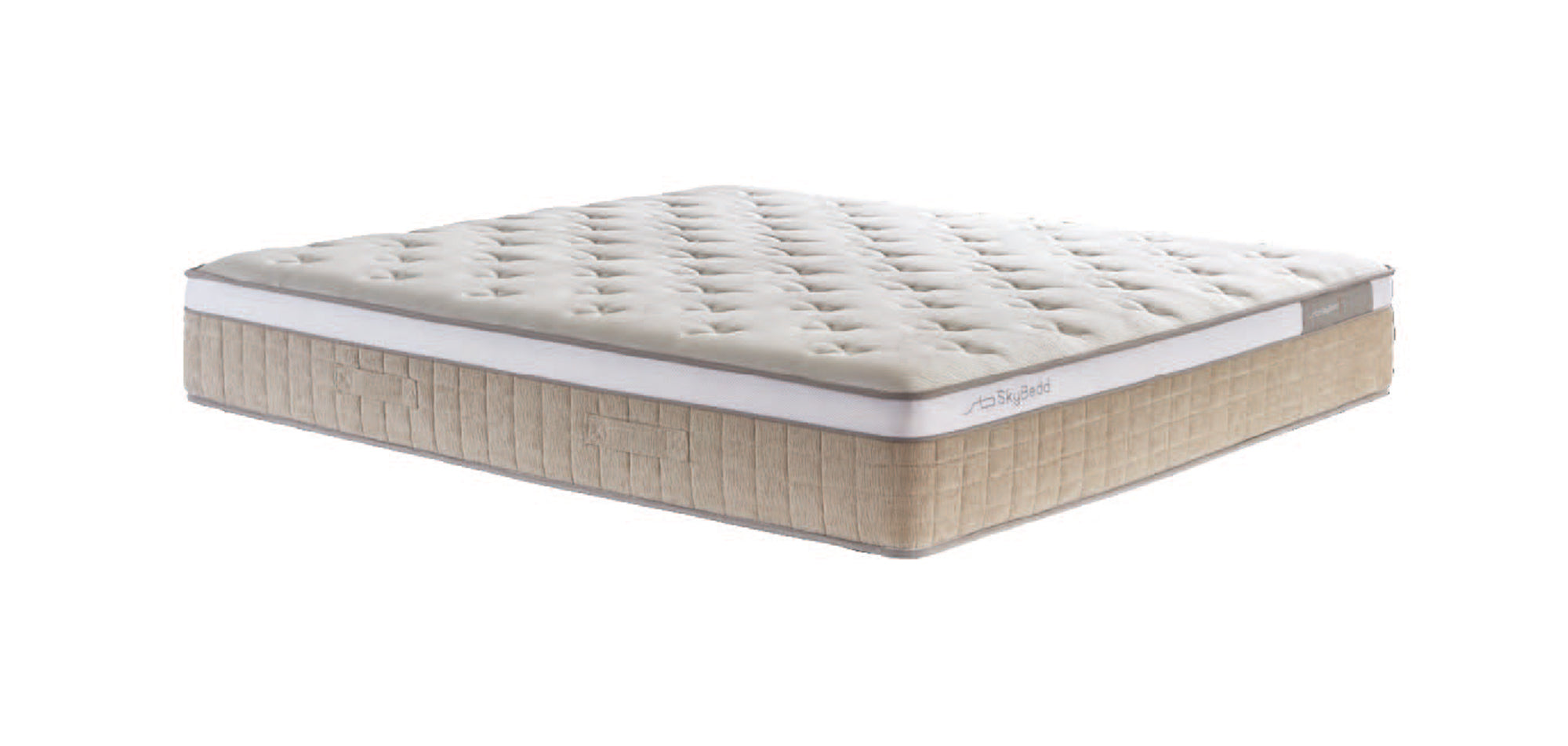 OceanBedd Matratze für Boxspringbetten bei SkyHome24.de, mit Hightech-Stoffen für optimale Luftzirkulation und Feuchtigkeitsreduktion, bietet eine günstige, hochwertige Schlaflösung.