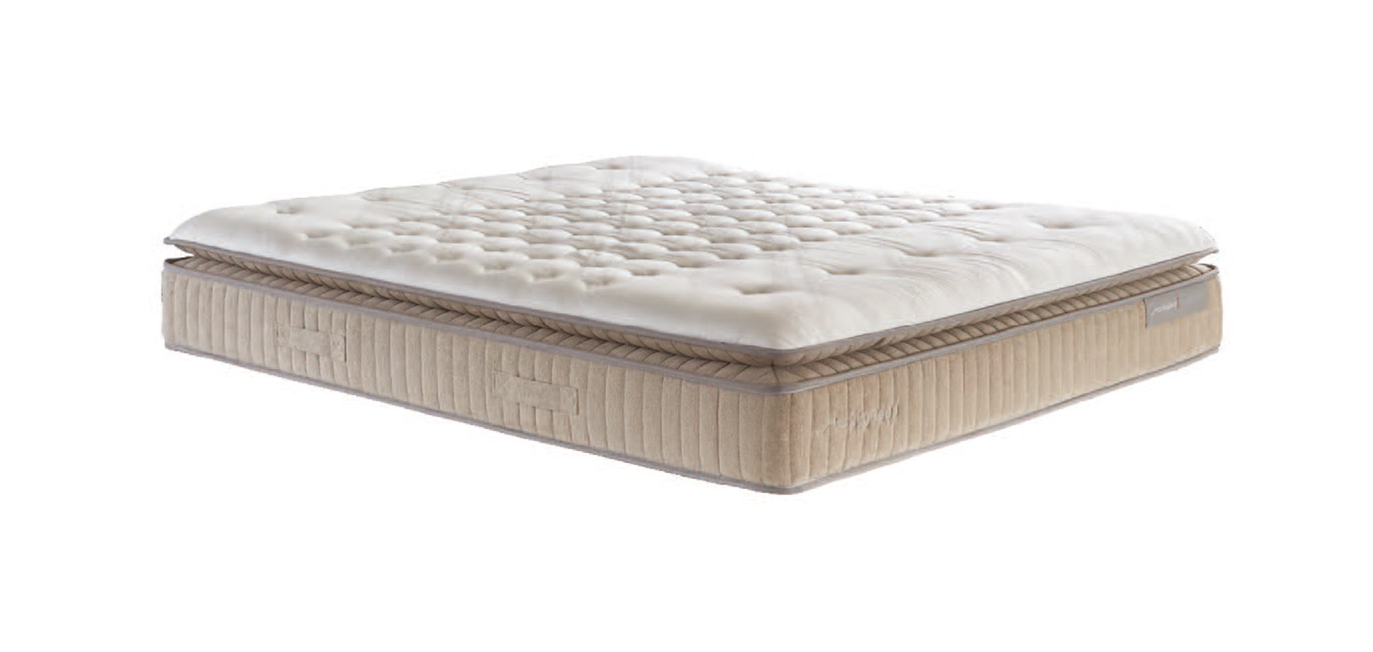 ShineBedd Matratze auf einem Boxspringbett bei SkyHome24.de, bietet günstigen Schlafkomfort mit weicher, gepolsterter Struktur und orthopädischer Unterstützung.